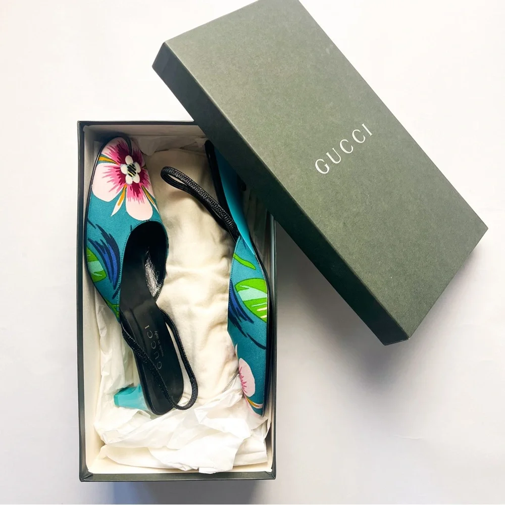 Gucci Spring 1999 Tom Ford Iconic Runway Slingback Mules 36 1/2 - Picture 1 of 5
